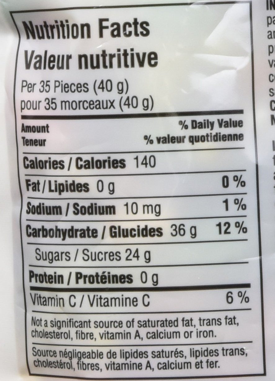 Kirkland Jelly Belly Candy, 44 Flavours, 1.1kg/2.4 lbs. Bag Nutrition Facts