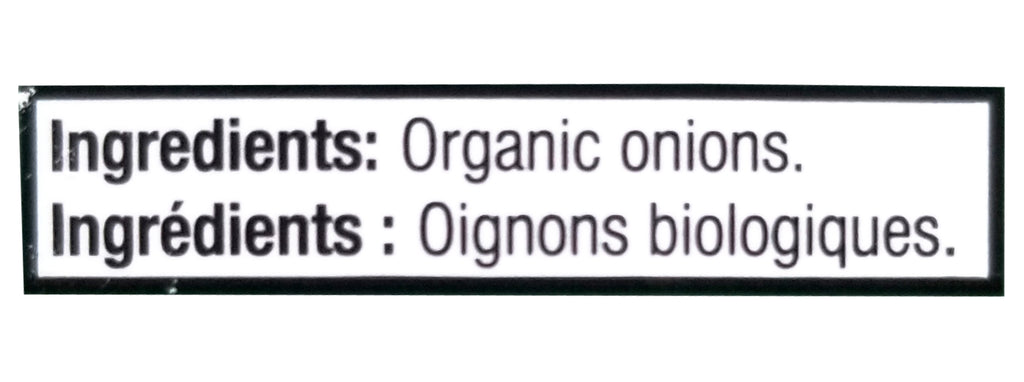 Kirkland Signature Organic Granulated Dried Onion, 454g/15.9 oz. Bottle Ingredients