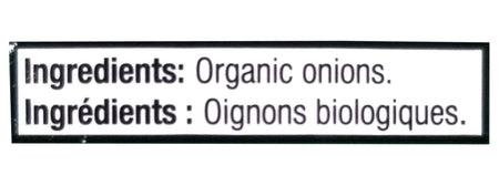 Kirkland Signature Organic Granulated Dried Onion, 454g/15.9 oz. Bottle Ingredients