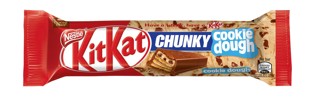 Kit Kat Chunky Cookie Dough Wafer Bars (52g/1.8 oz,) 36pk, {Imported from Canada}