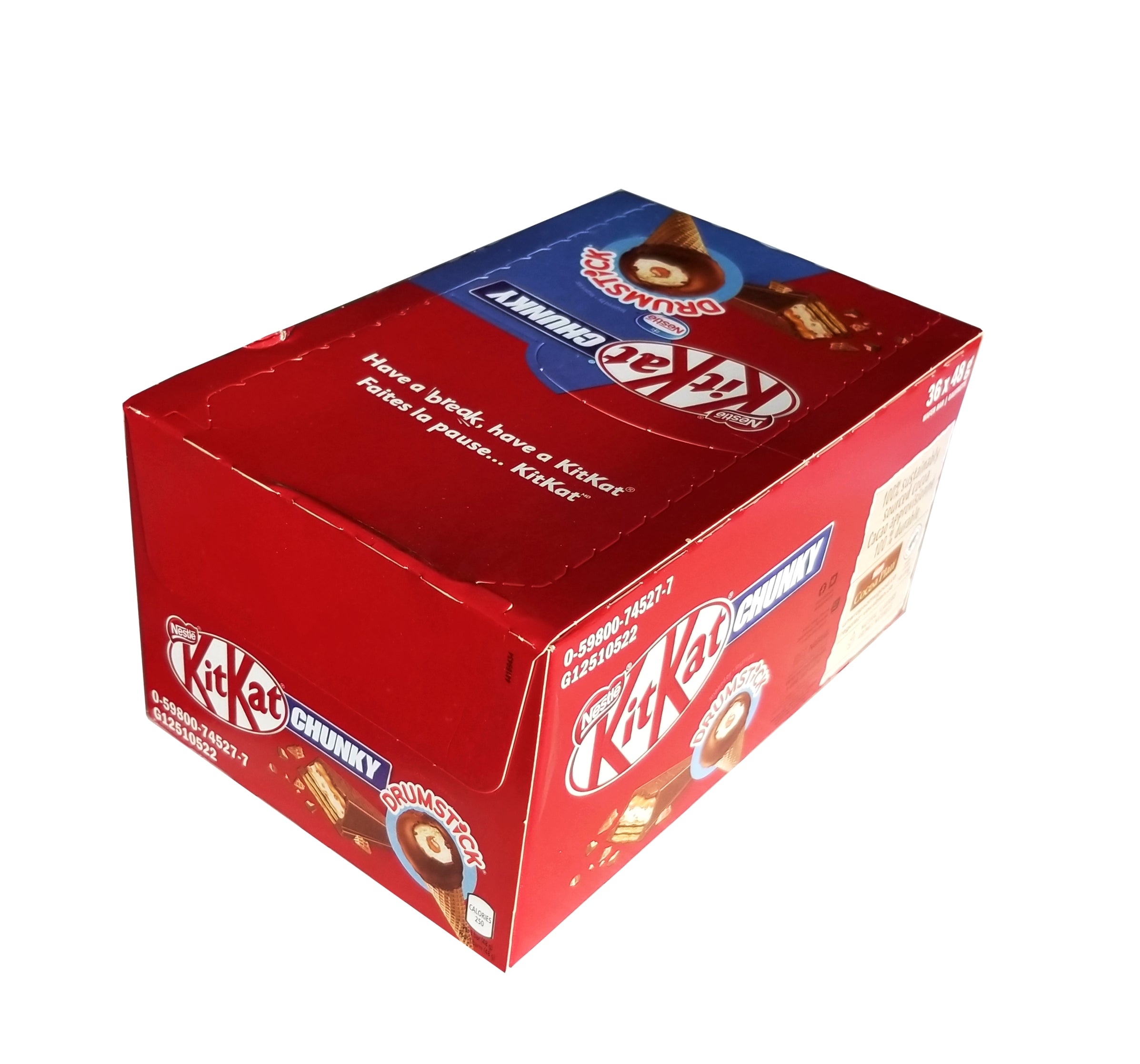 Nestle KitKat Chunky Drumstick Flavor Bars, 36 x 48g/1.7 oz. {Imported from Canada}