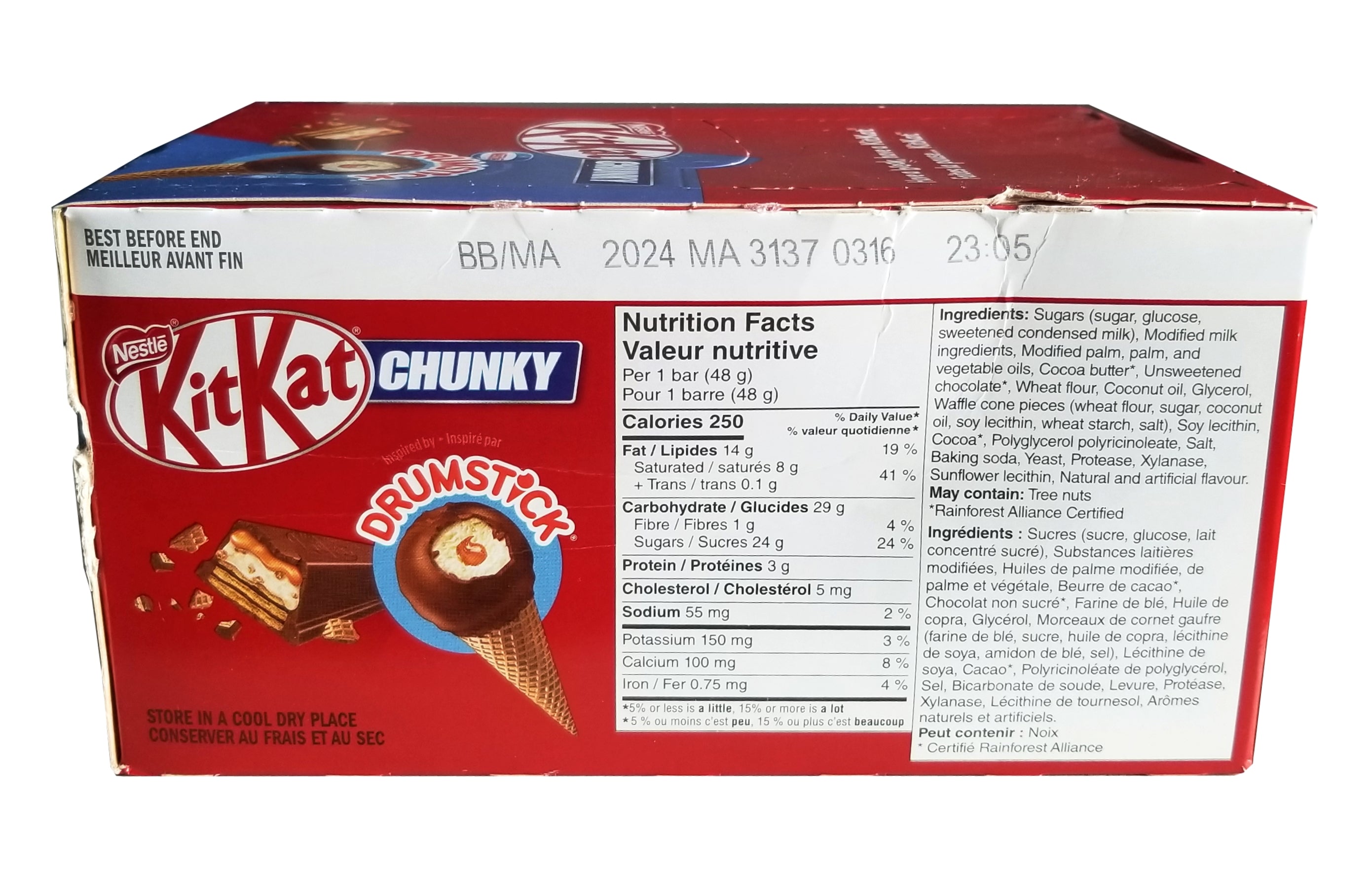 Nestle KitKat Chunky Drumstick Flavor Bars, 36 x 48g/1.7 oz. {Imported from Canada}