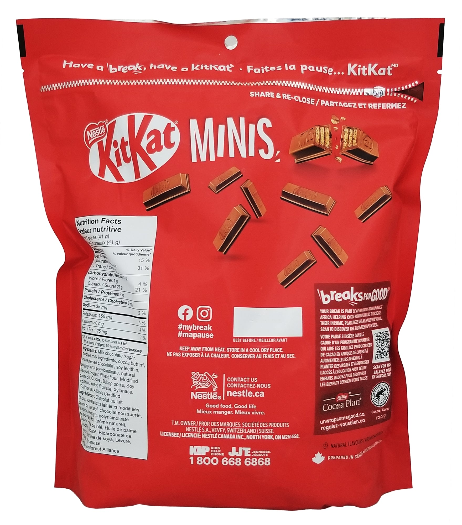 Nestlé KitKat Chocolate Minis 700g (24.7 oz) - Back