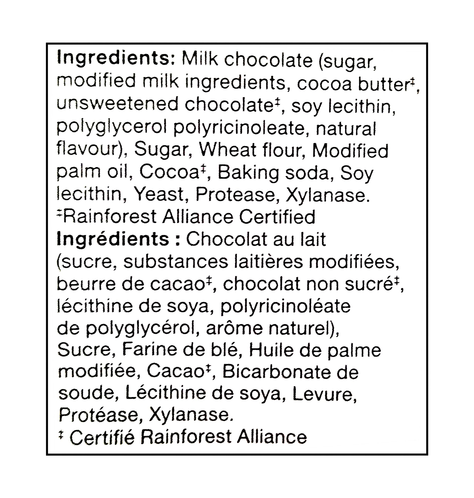 Nestlé KitKat Chocolate Minis 700g (24.7 oz) - Ingredients