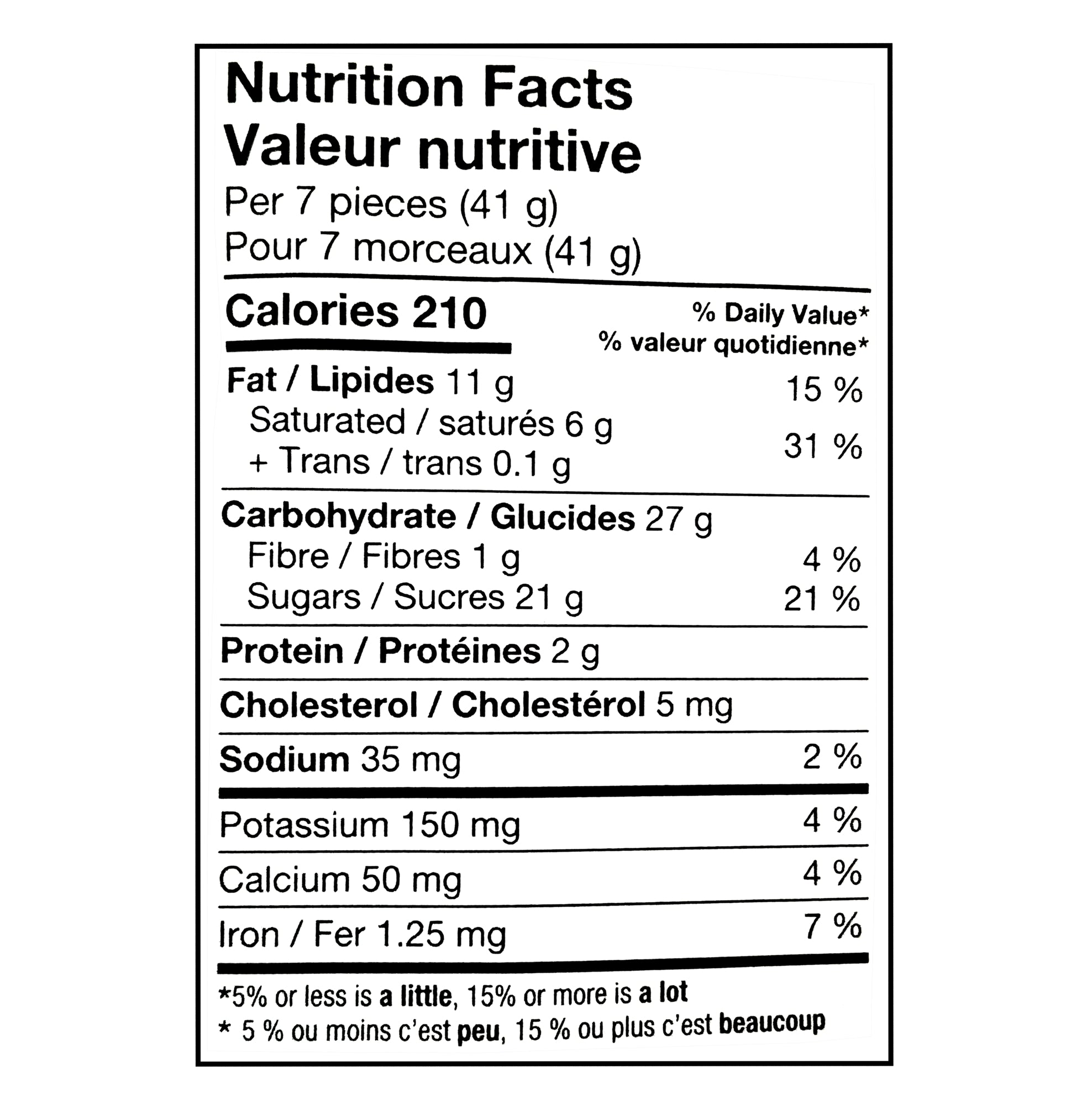 Nestlé KitKat Chocolate Minis 700g (24.7 oz) - Nutrition