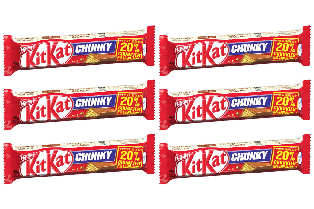 Kit Kat Chunky Original -  (48g x 6 Bars) {Imported from Canada}