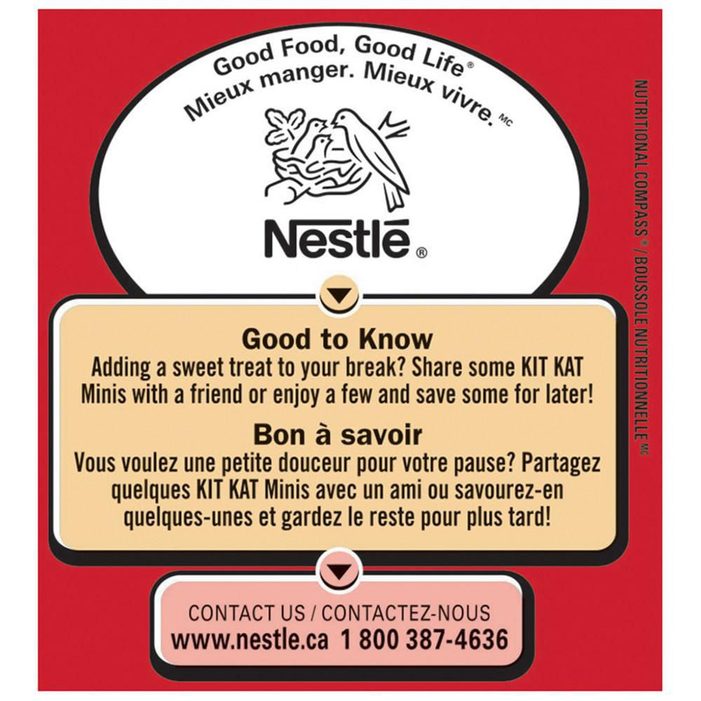 Kit Kat Minis 380g/13.4 oz., Pouch Back Side