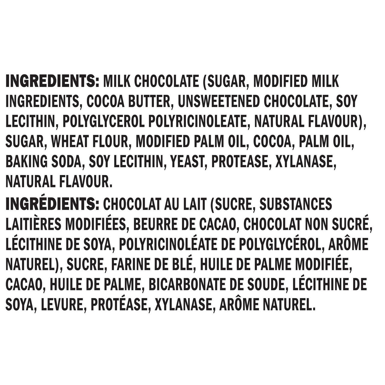Kit Kat Minis 380g/13.4 oz., Pouch Ingredients