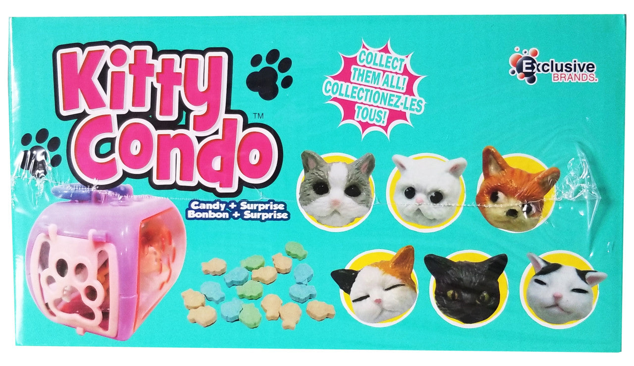 Exclusive Brands Kitty Condo filled with Candy, (12 x 8g/0.3 oz.), 96g/3.36 oz., Box {Imported from Canada}