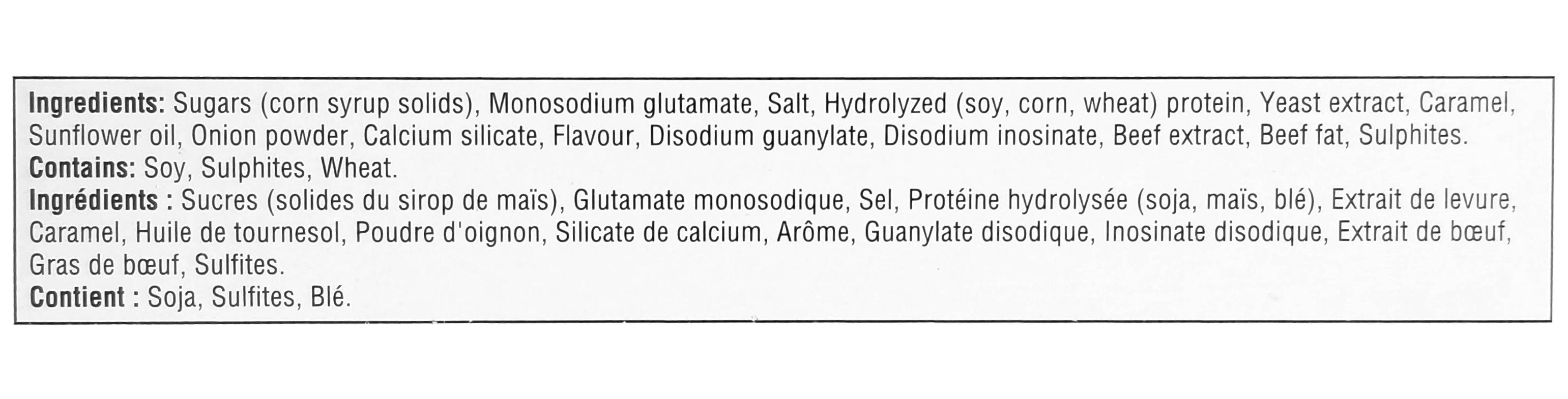 Knorr OXO Beef Bouillon Powder, 25% Less Salt, 16 sachets, 72g/2.5 oz. Box
