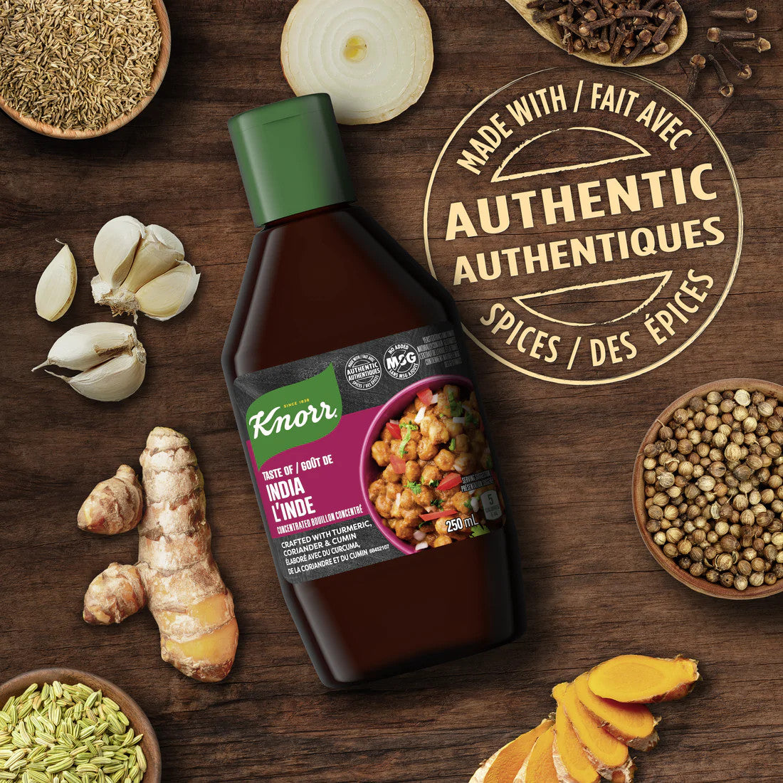 Knorr Taste of India Concentrated Bouillon, 250ml/8.75 fl. oz., Bottle {Imported from Canada}