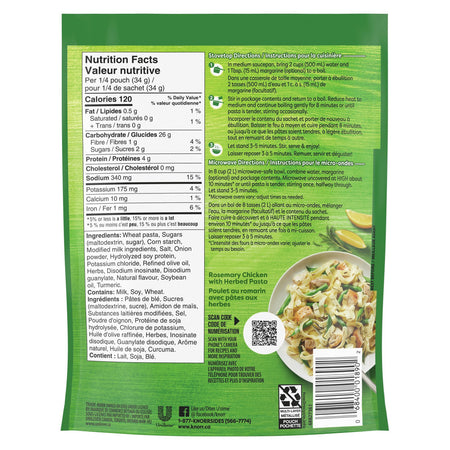 Knorr Pasta Butter & Herb Side Dishes - Single Pack Back Side