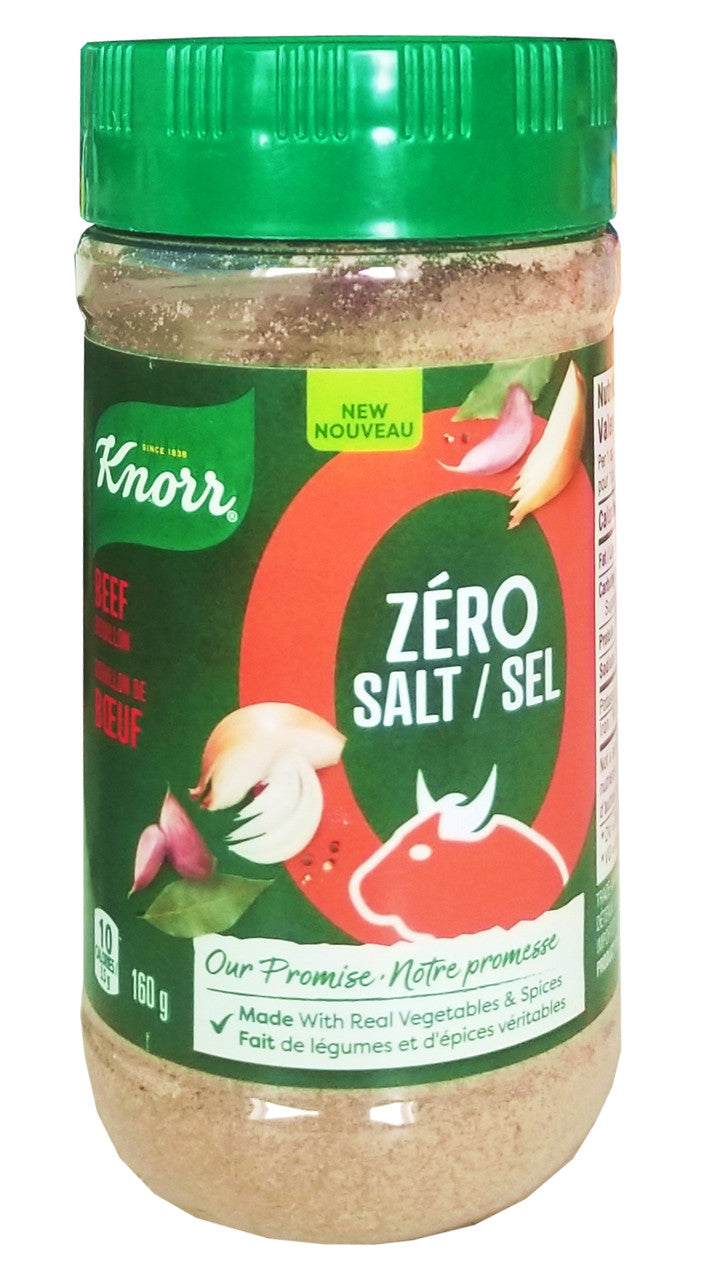 Knorr Zero Salt Beef Bouillon Powder, 160g/5.6 oz., {Imported from Canada}