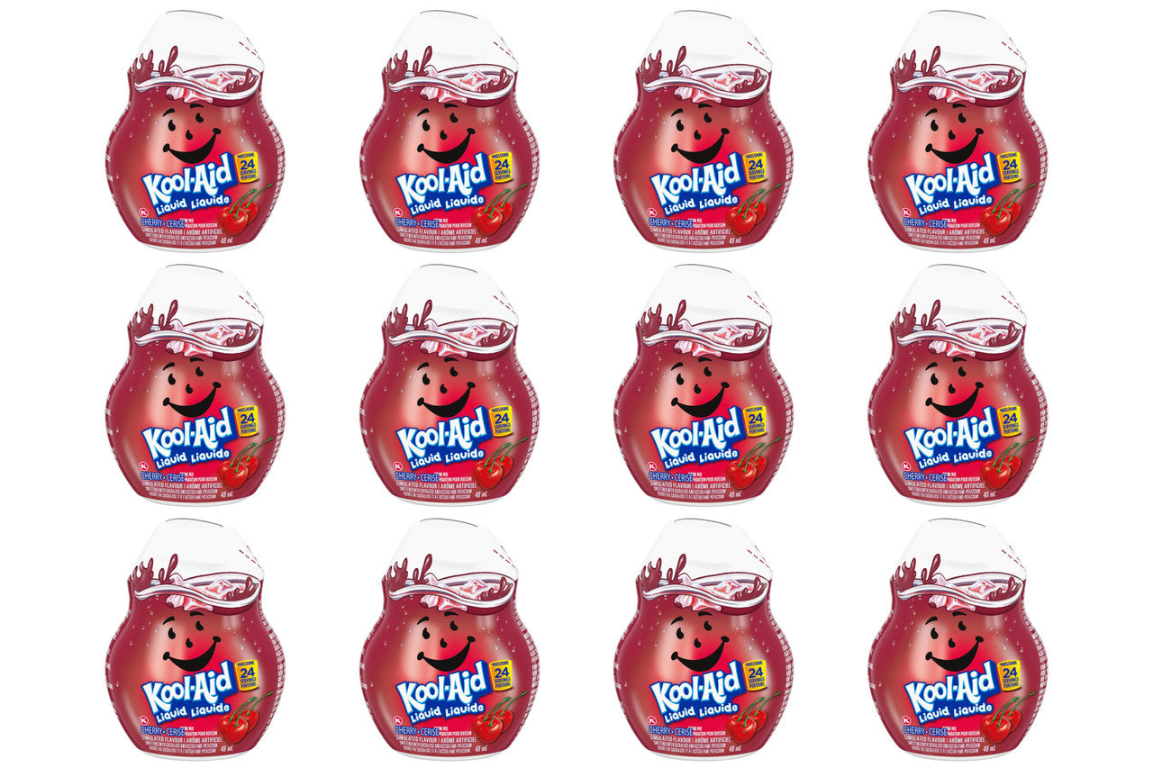 Kool-Aid Liquid Drink Mix, Cherry, 48mL (Pack of 12), {Imported from Canada}