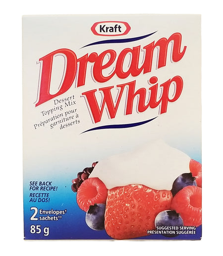 Dream Whip Dessert Topping Mix 2 Envelopes 85g front of box