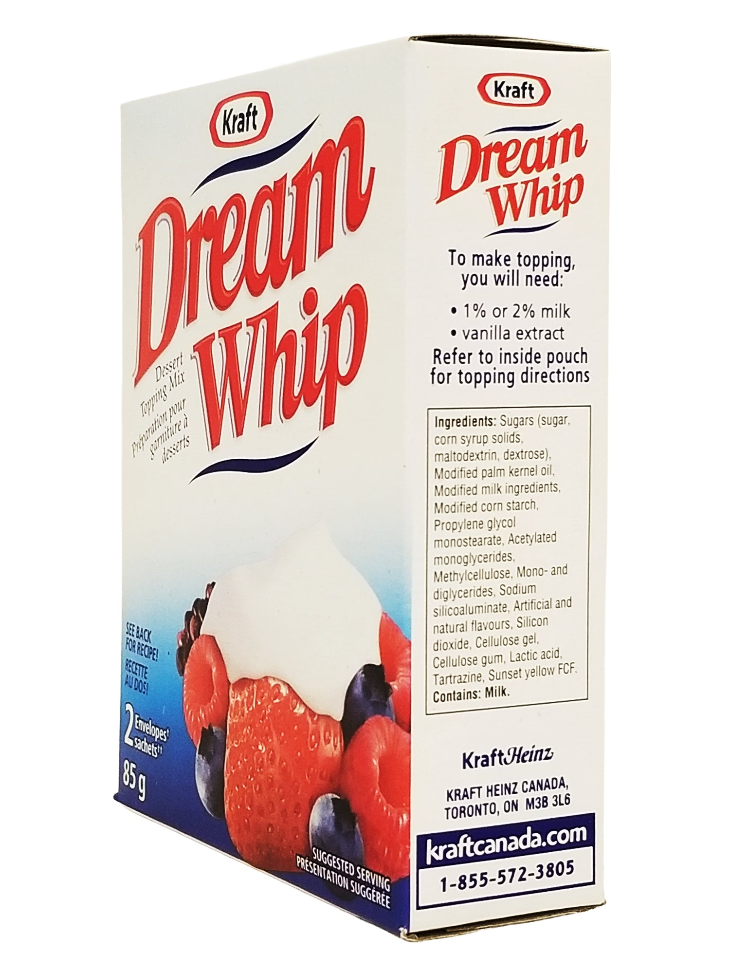 Dream Whip Dessert Topping Mix 85g second side view