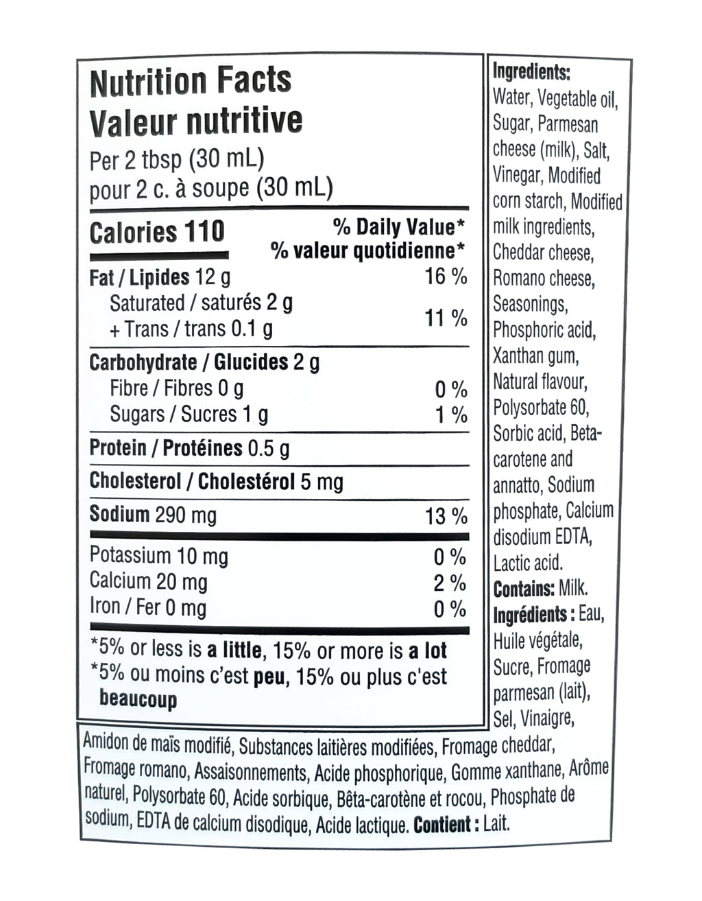 Kraft Three Cheese Ranch Salad Dressing, 425mL/15 fl. oz., Bottle