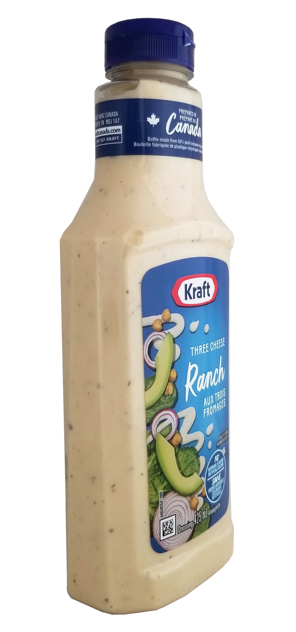 Kraft Three Cheese Ranch Salad Dressing, 425mL/15 fl. oz., Bottle