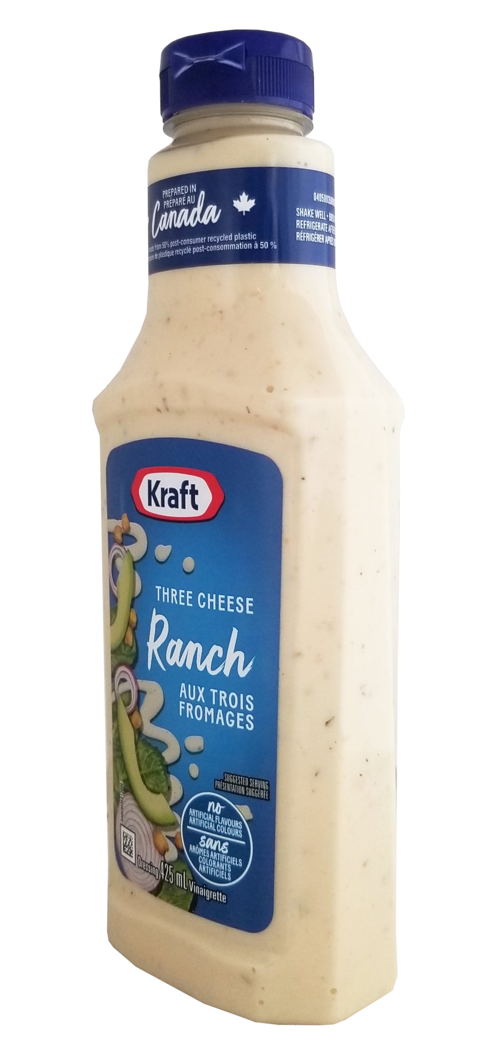 Kraft Three Cheese Ranch Salad Dressing, 425mL/15 fl. oz., Bottle
