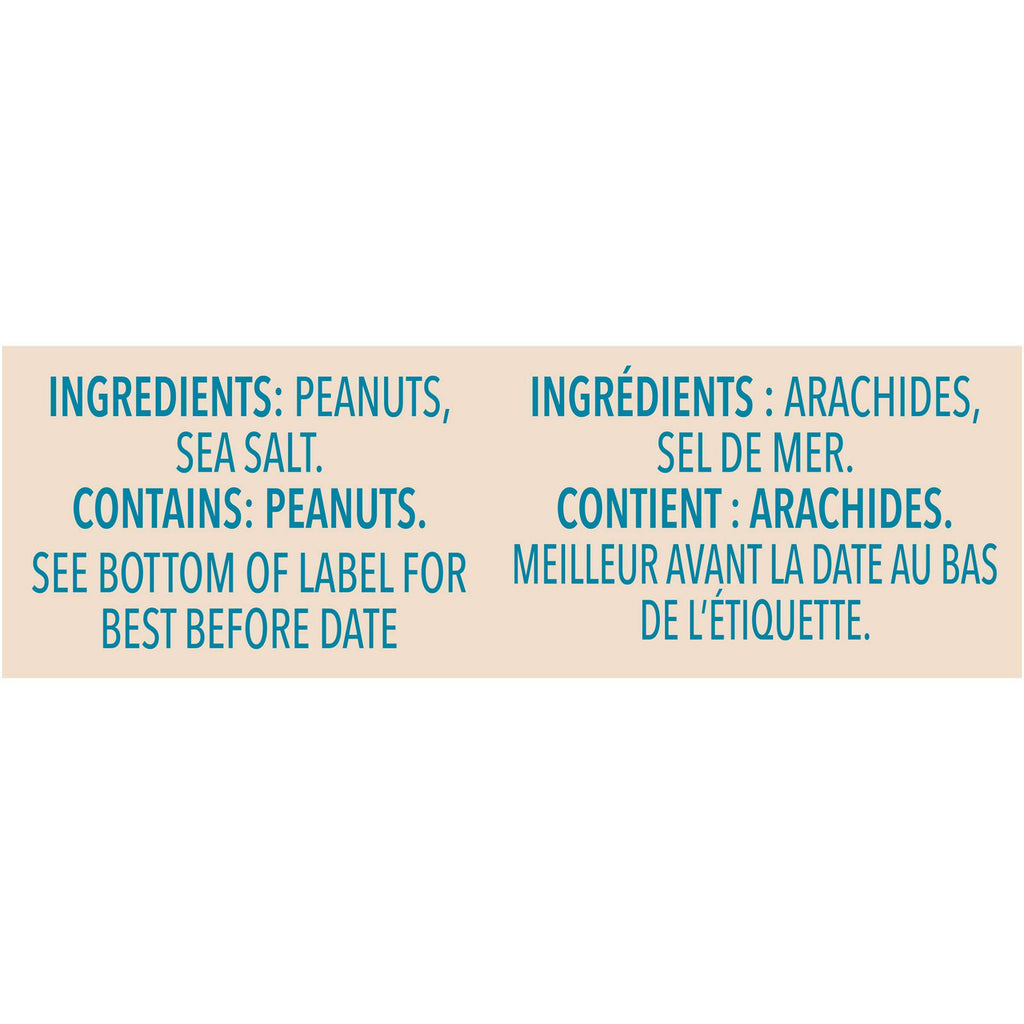 Kraft All Natural Peanut Butter with Sea Salt - 750g (26.5oz) Ingredients