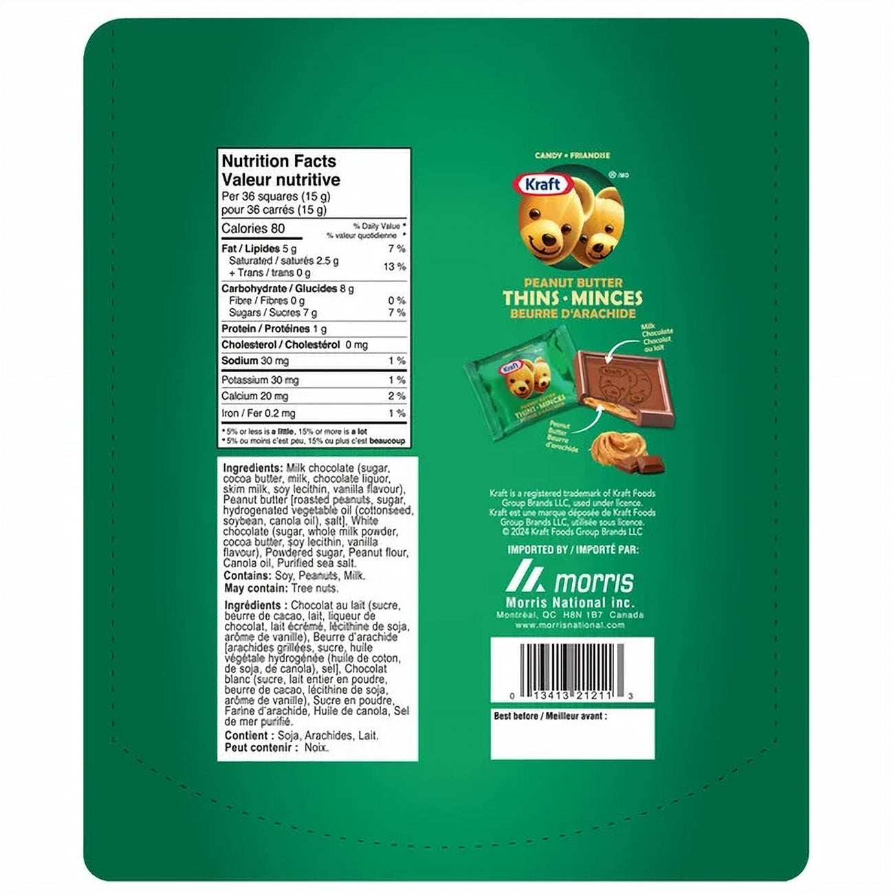 Kraft Milk Chocolate Peanut Butter Thins, 540g/19.1 oz