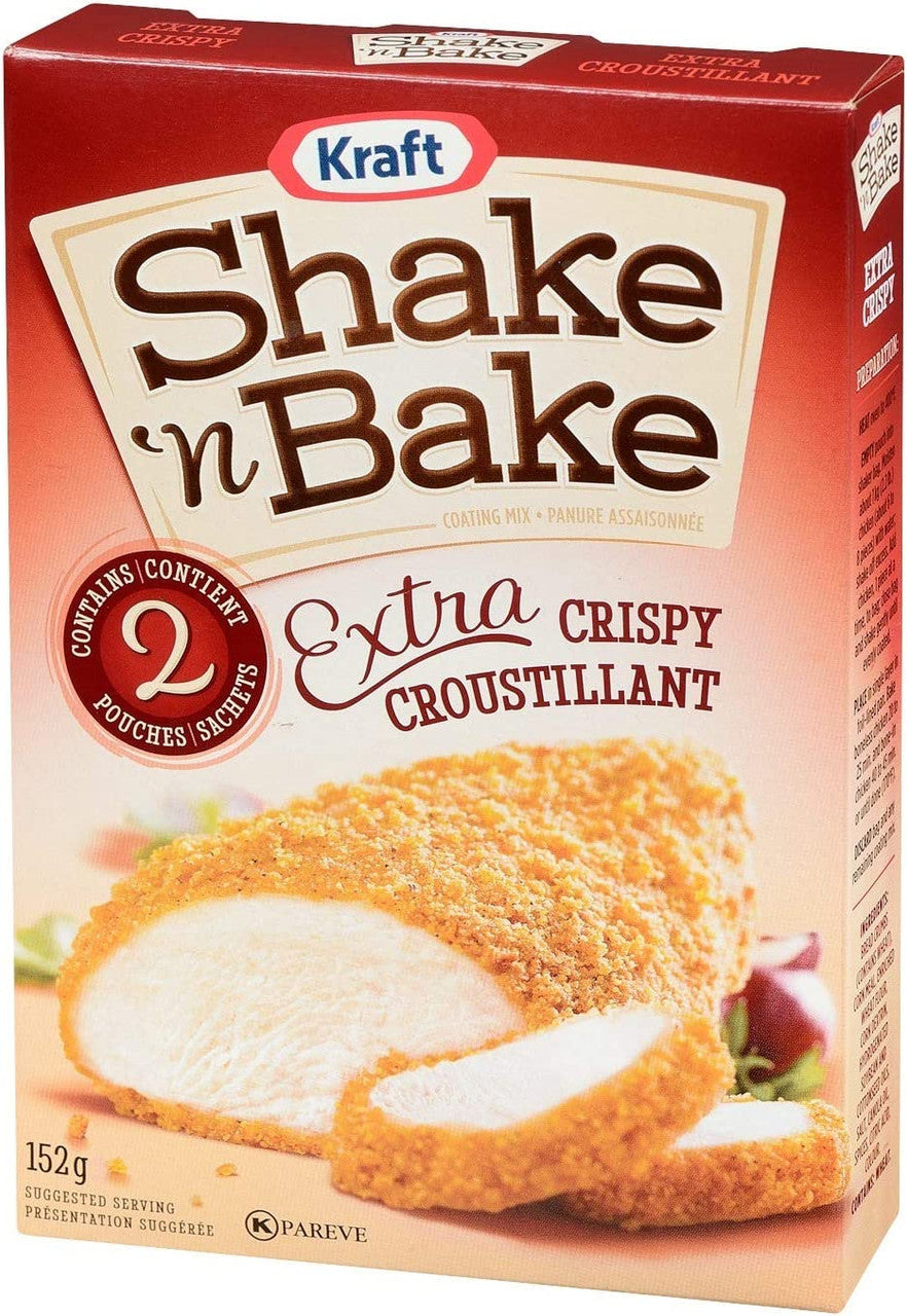 Kraft Shake 'n Bake Extra Crispy Original Coating Mix, 152g/5.3 oz. Box Left Angle