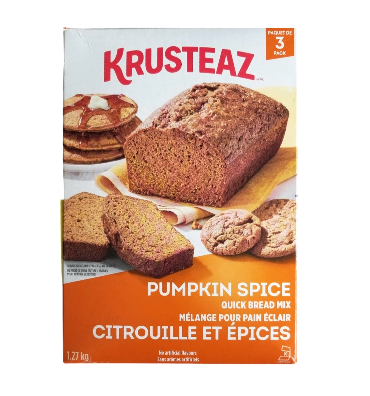 Krusteaz Pumpkin Spice Quick Bread Mix – Bags per Box