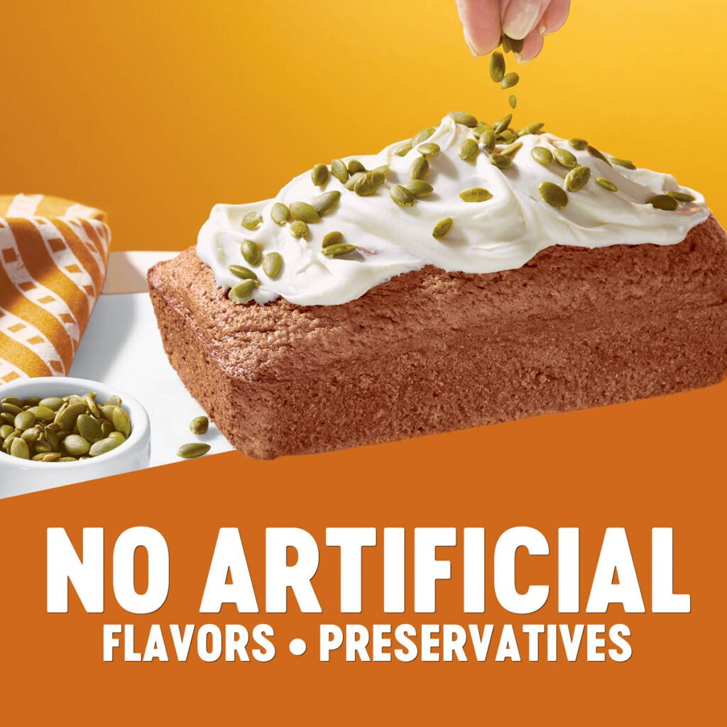 Krusteaz Pumpkin Spice Quick Bread Mix – 3 Bags per Box (1.27kg/2.8 lb) No artificial flavors