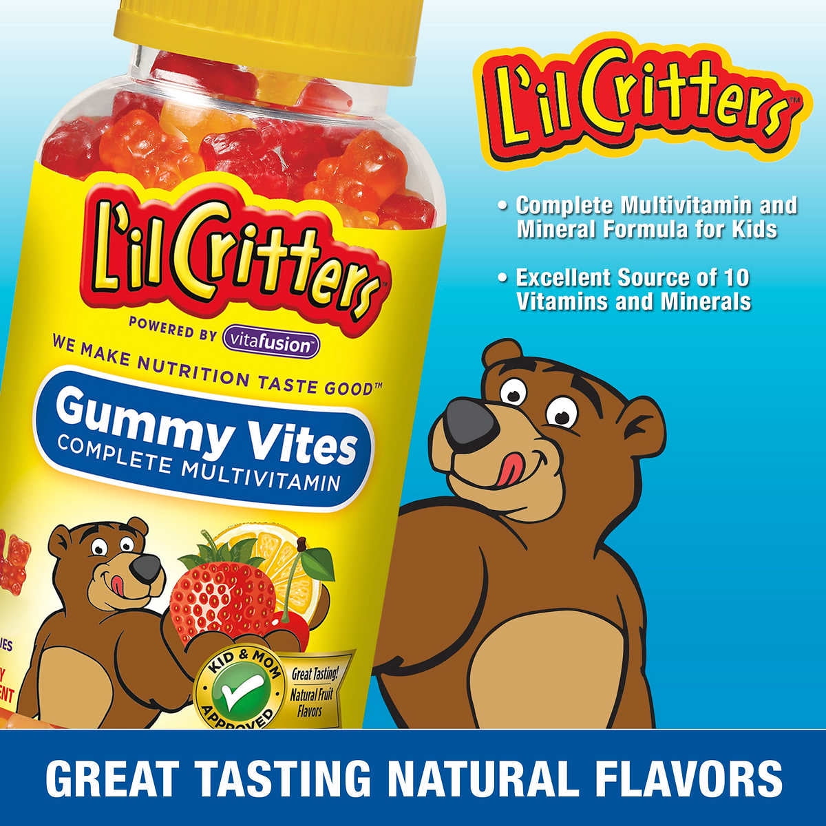 L'il Critters Gummy Vites, Multivitamin Gummies, 275 count, 1 Bottle {Imported from Canada}