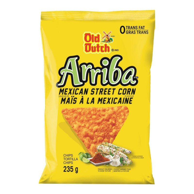 Old Dutch Arriba Tortilla Chips, Mexican Street Corn Flavor, 235g/8.2 oz., Bag, {Imported from Canada}