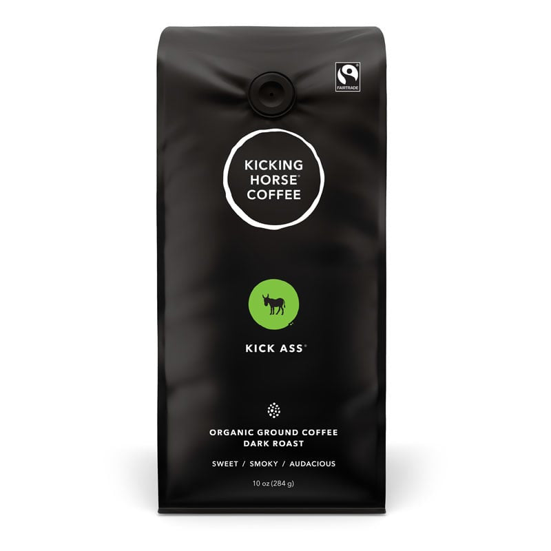 Kicking Horse Ground Coffee Kick Ass Dark Roast 284g/10 oz. {Imported from Canada}