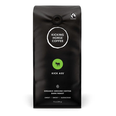 Kicking Horse Ground Coffee Kick Ass Dark Roast 284g/10 oz. {Imported from Canada}