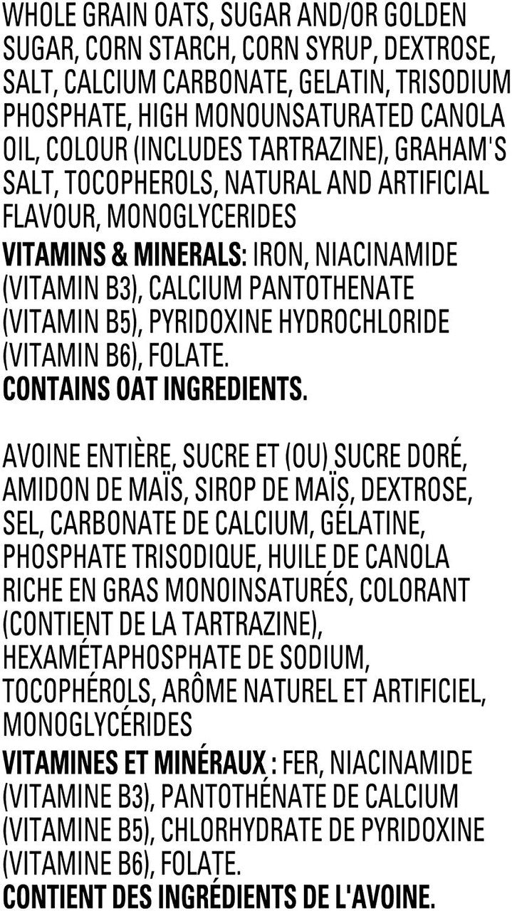 LUCKY CHARMS Cereal, 300g/10.6 oz., Box Ingredients