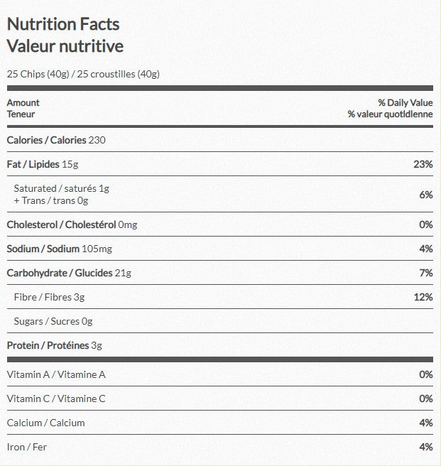 La Cocina Original Tortilla Chips, 400g/14 oz., Bag {Imported from Canada}