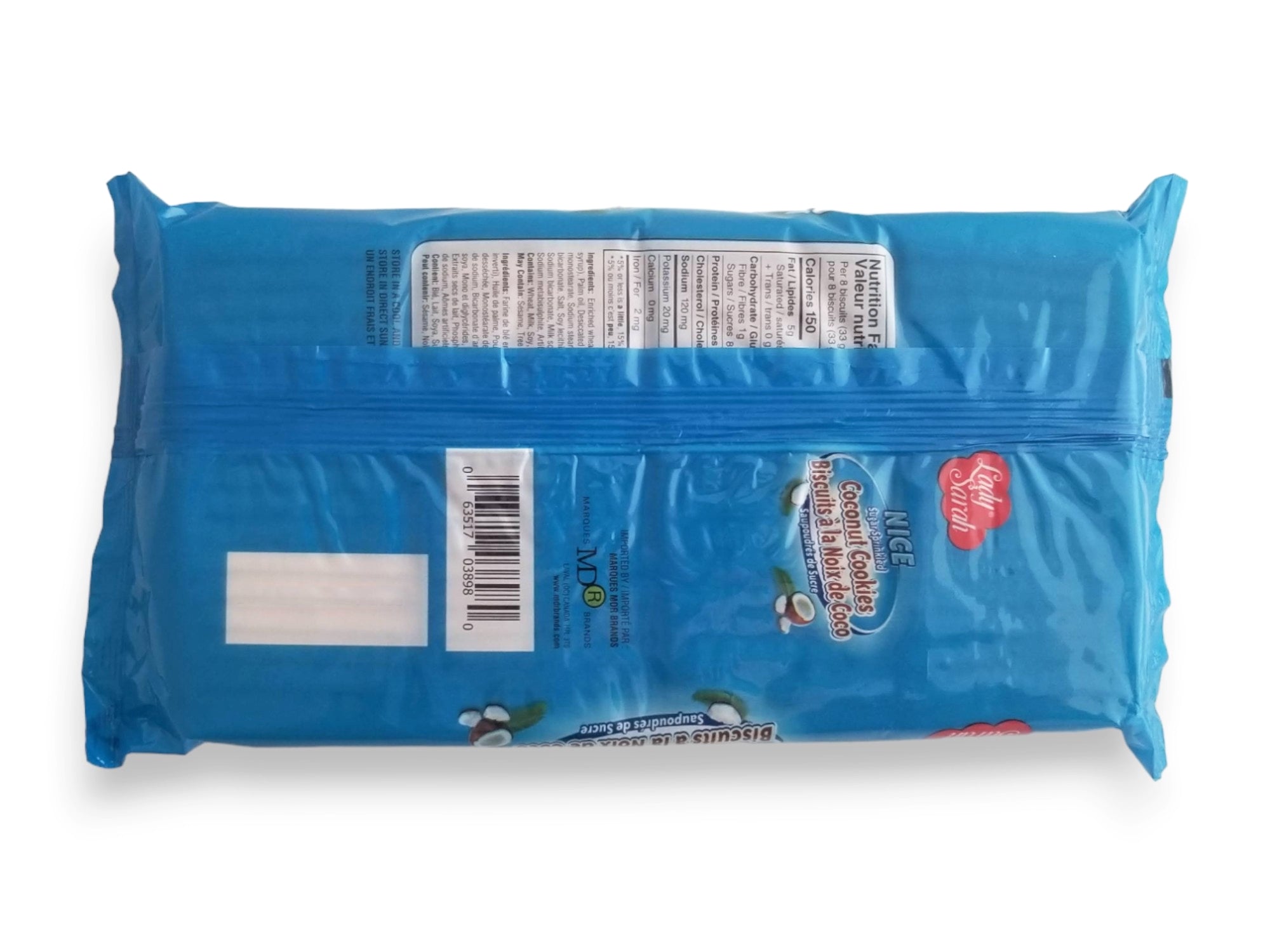 Lady Sarah Nice Sugar Sprinkled Coconut Cookies, 400g/14 oz