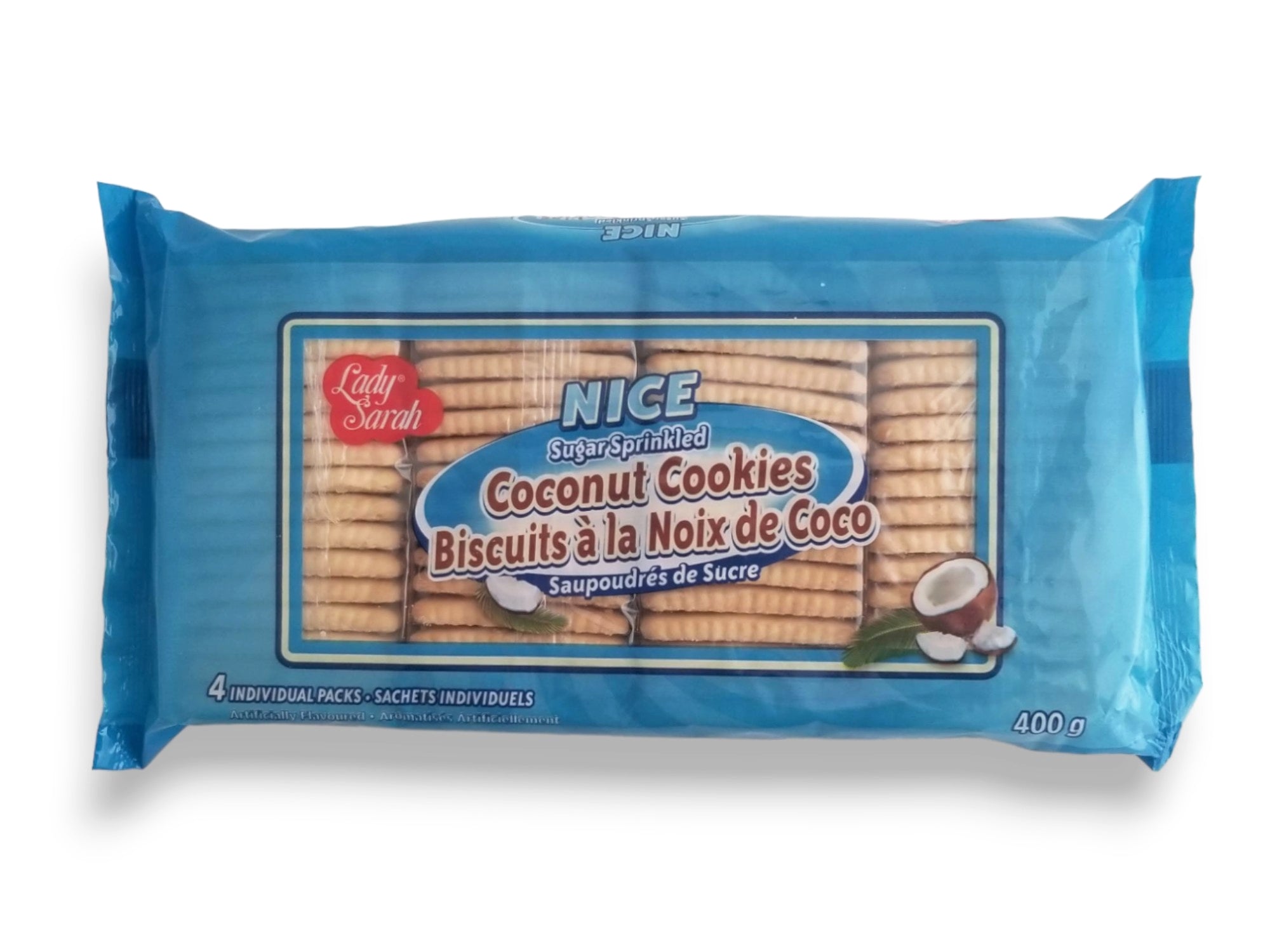 Sarah Cookies Lady Sarah Nice Sugar Sprinkled Coconut Cookies, 400g/14 oz