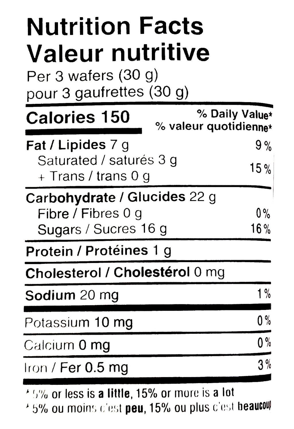 Lady Sarah Strawberry Flavored Cream Filled Wafers, 200g, nutrition facts label.