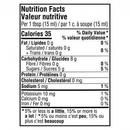 Last Mountain's Saskatoon Berry Jam nutrition facts – 35 calories per tbsp, 8g carbs, 5g sugar, 0g fat per serving