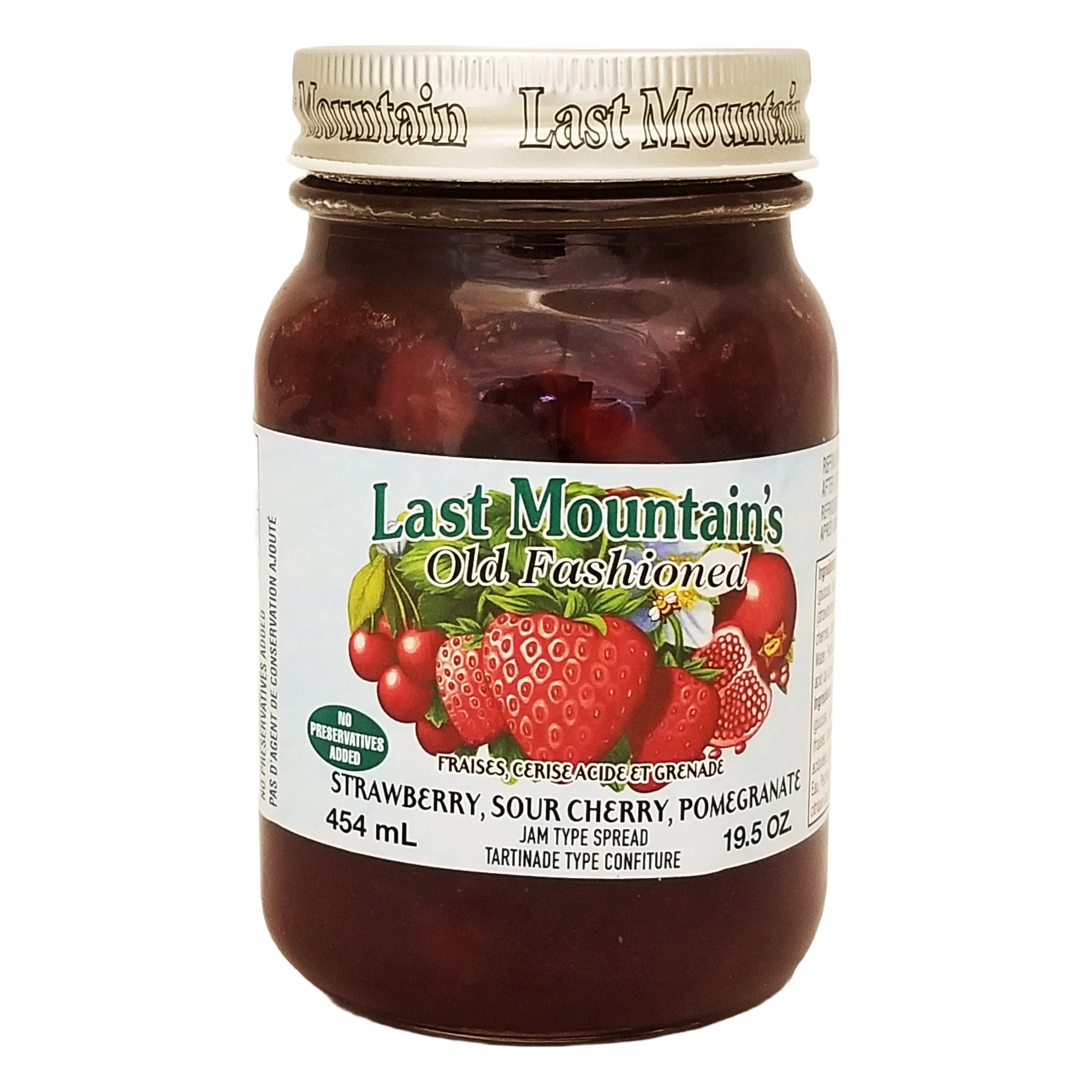 Last Mountain's Old Fashioned Strawberry Sour Cherry Pomegranate Jam, 454ml (19.5 oz)