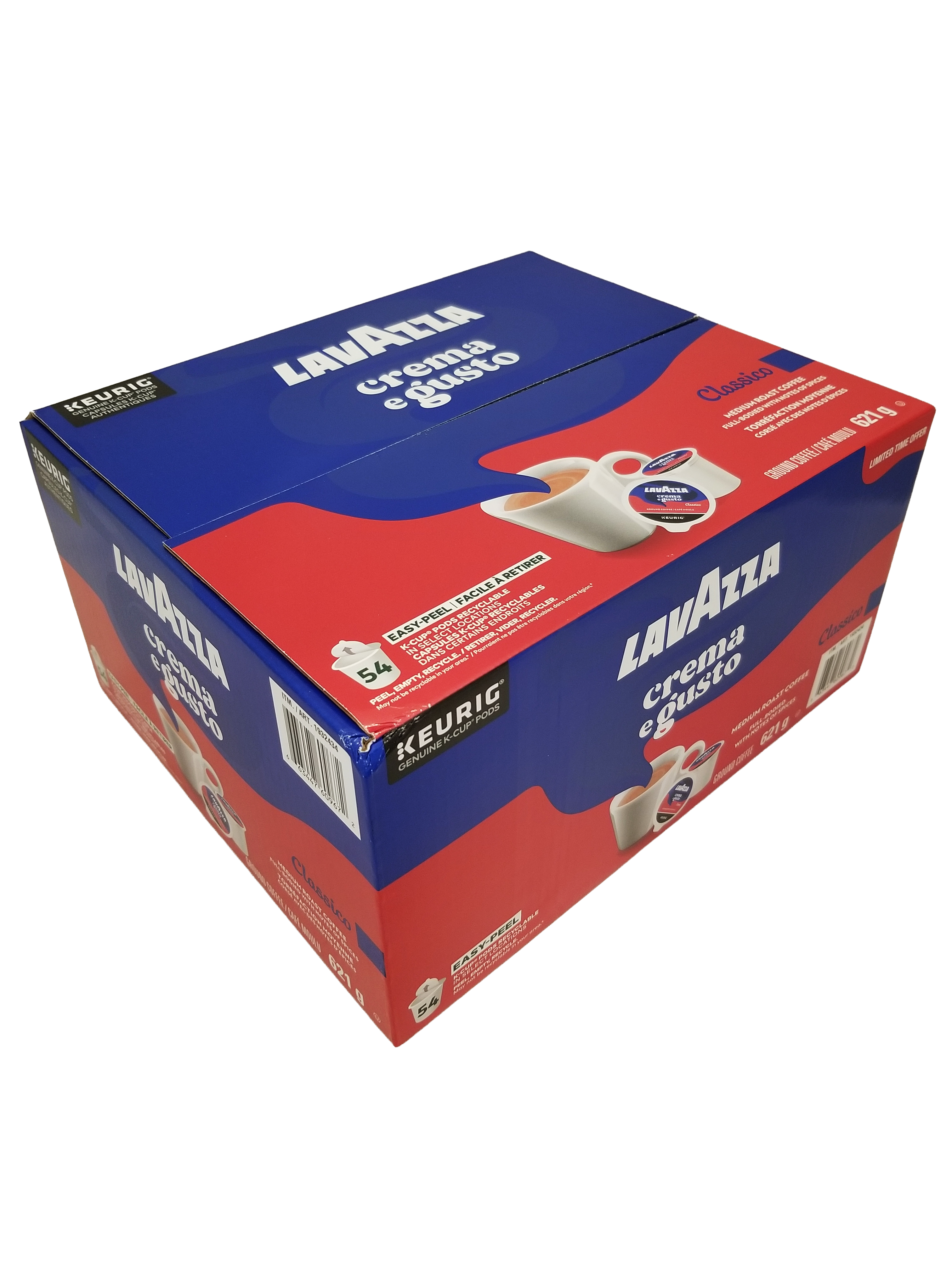 Lavazza Crema e Gusto Keurig coffee box on a white background