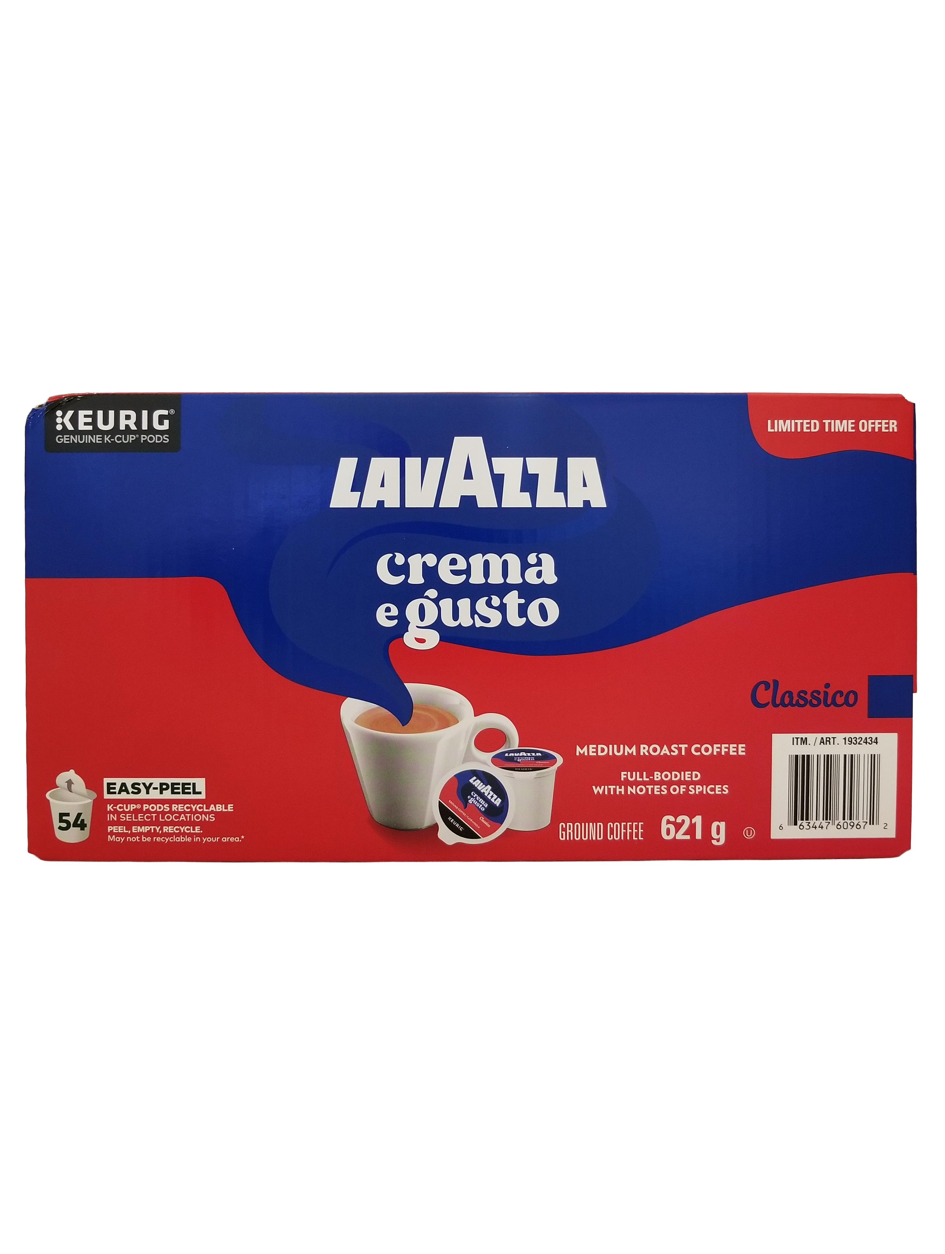 Lavazza Crema e Gusto coffee package on a white background