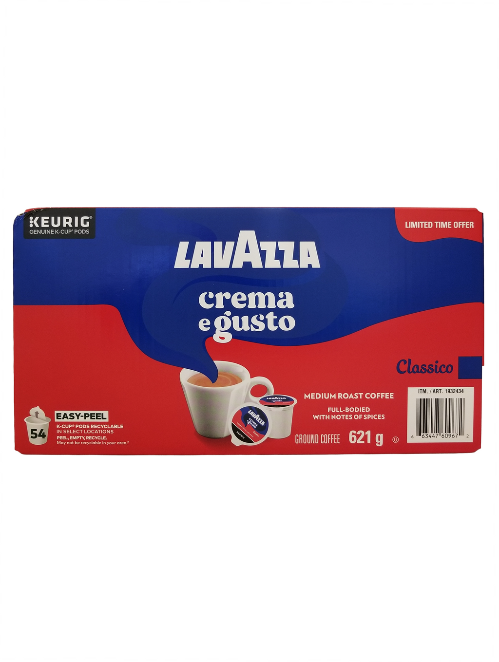 Lavazza Crema e Gusto coffee package on a white background