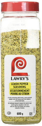 Lawry's, Lemon Pepper Seasoning, 600g/1.3lbs Bottle Front Side