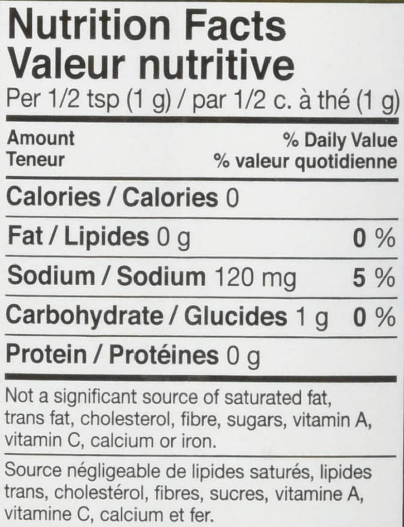 Lawry's, Lemon Pepper Seasoning, 600g/1.3lbs Nutrition Facts