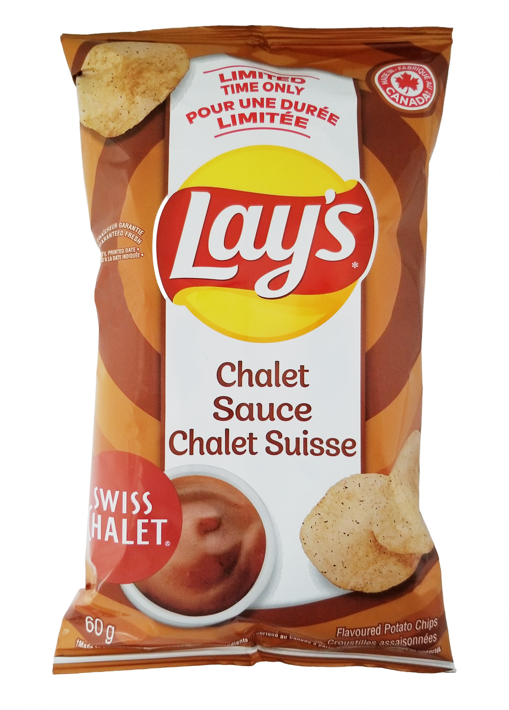 Lay's Swiss Chalet Sauce Flavored Potato Chips, Snack-Size Lay's Chips - 60g/2.1 oz