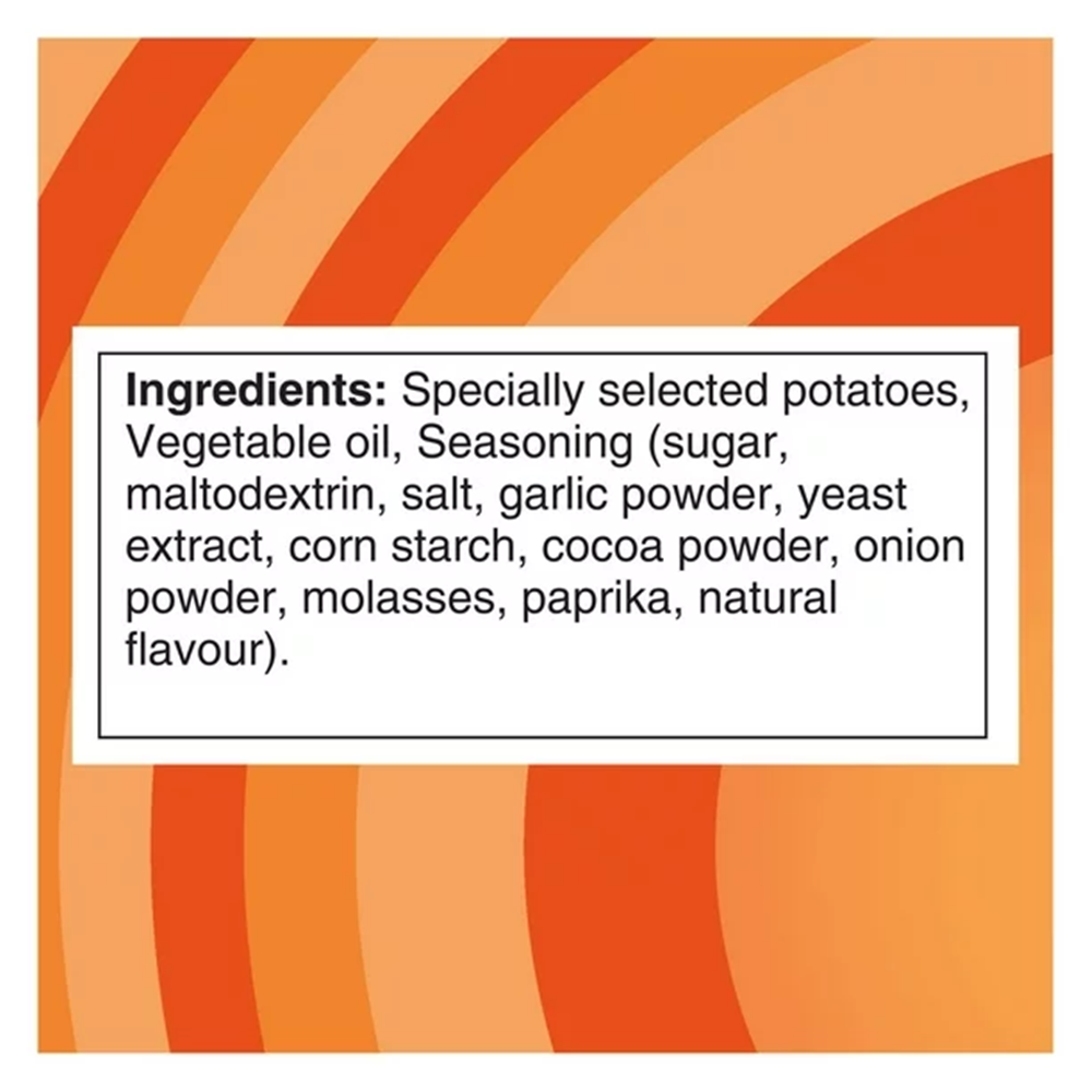 Lay's Hot 'n' Sweet Chilli Chips, 165g/5.8 oz. Bag Ingredients