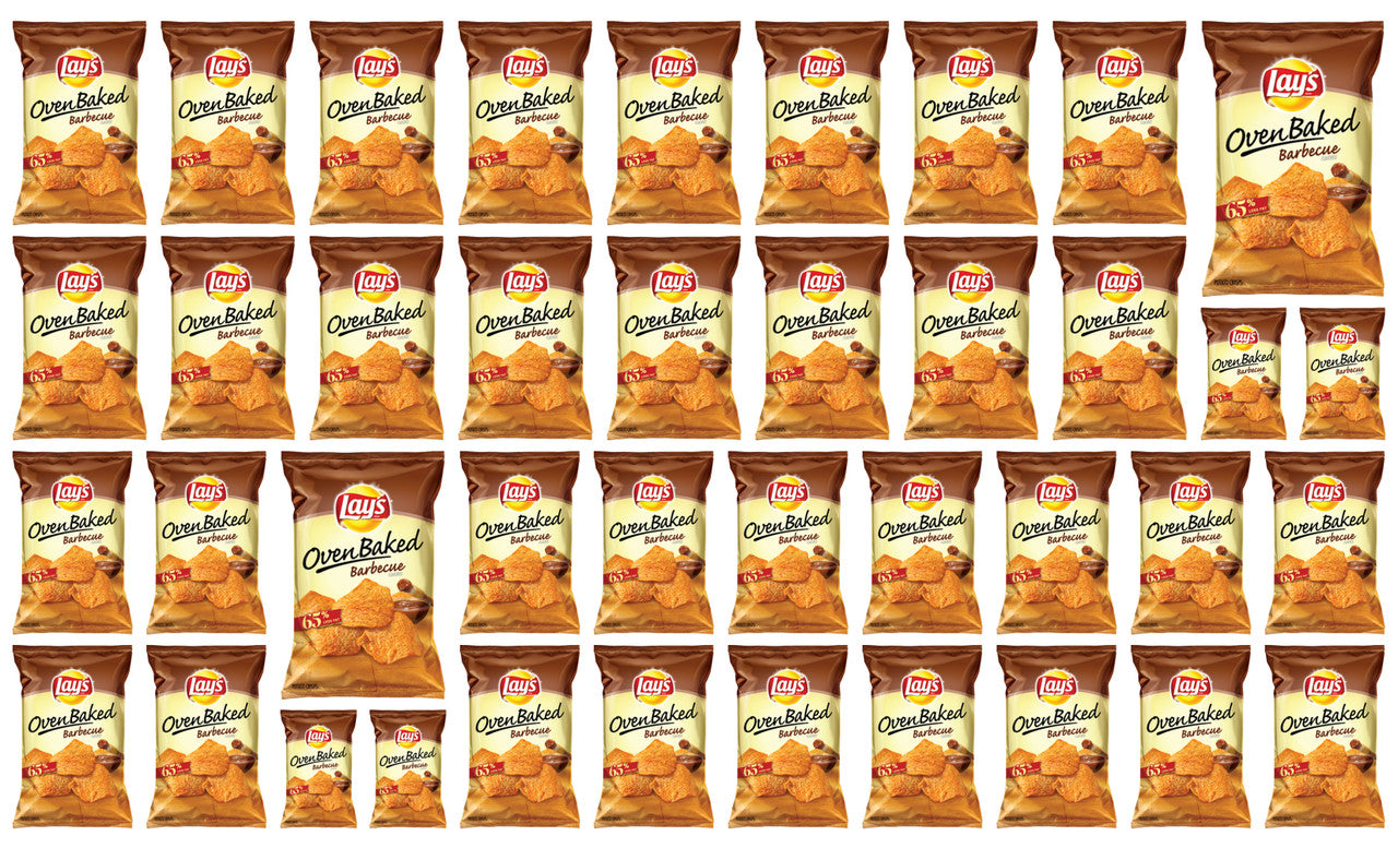 Lay's Oven Baked BBQ Potato Chips 40x32g/1.1 oz. Bags {Imported from Canada}