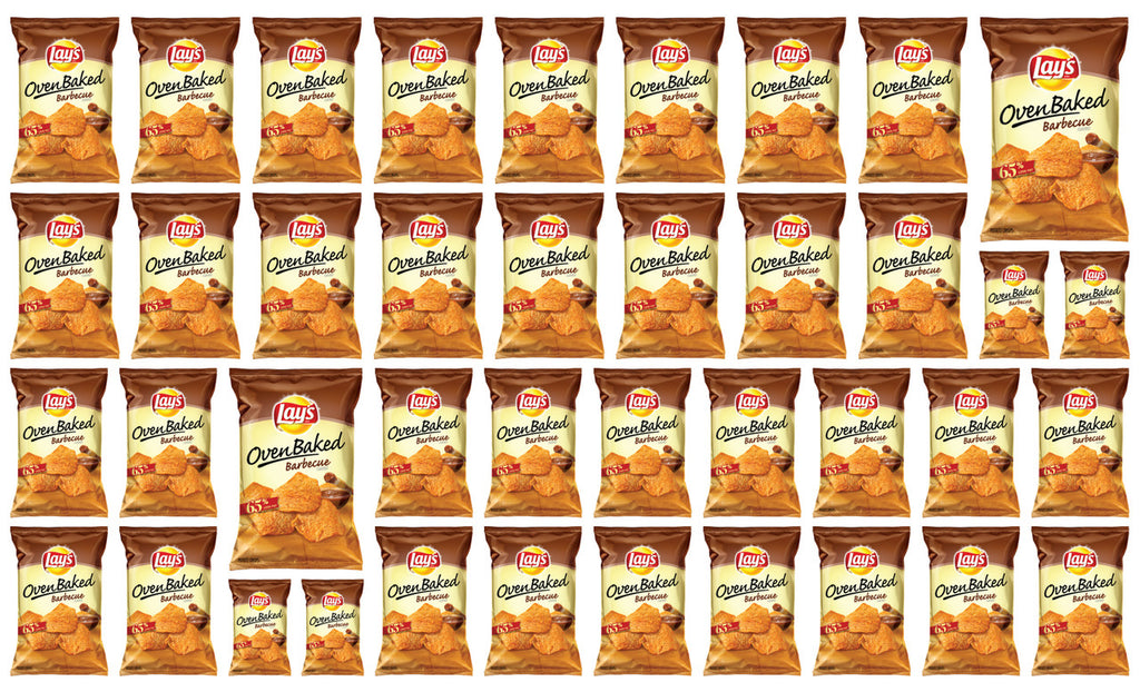 Lay's Oven Baked BBQ Potato Chips 40x32g/1.1 oz. Bags {Imported from Canada}