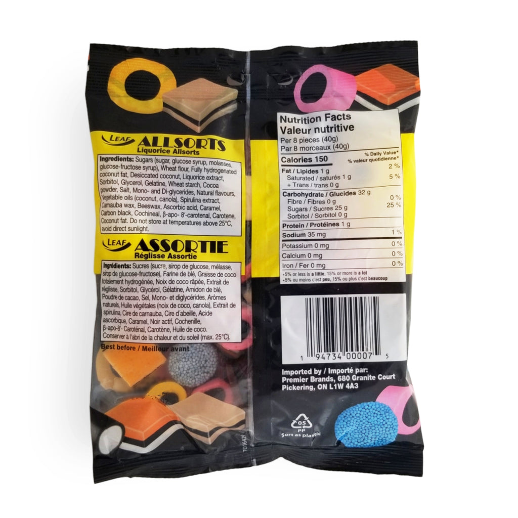 Leaf Licorice Allsorts Candy, 200g/7 oz. Bag