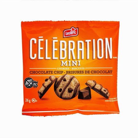 Leclerc Celebration Mini Chocolate Chip Cookies 780g individually wrapped bag